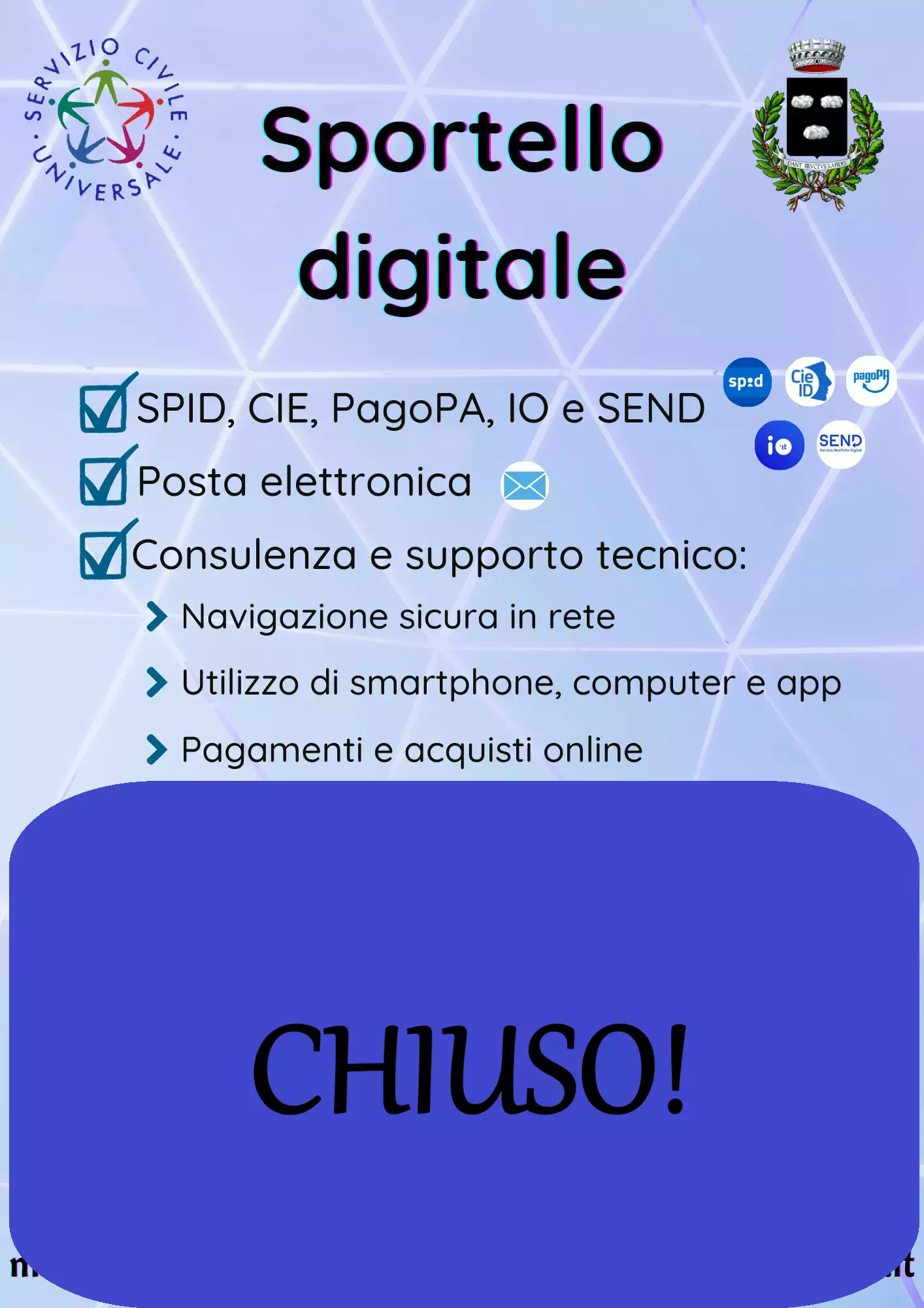 Sportello digitale chiuso